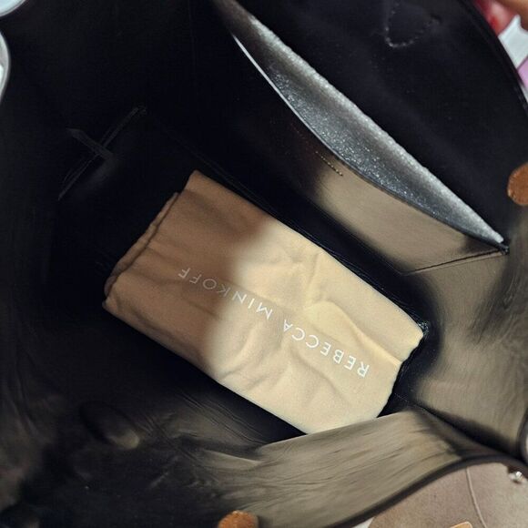 EUC REBECCA MINKOFF MEGAN LEATHER TOTE BROWN LARGE - Picture 13 of 16